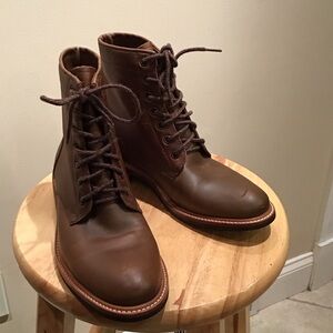 Nisolo Amalia Lace up Brown Leather Boots